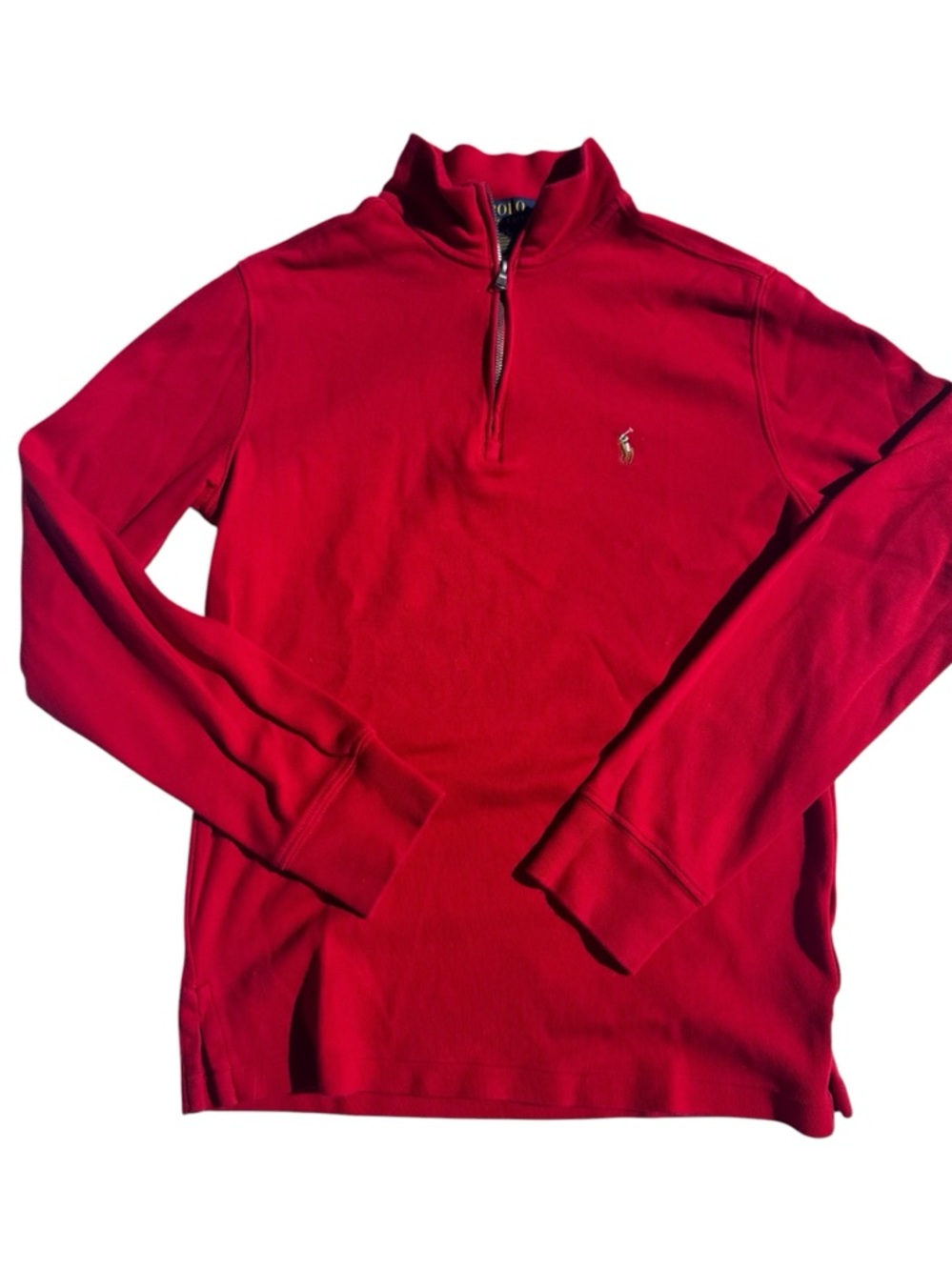 Polo by Ralph Lauren Boys Red Half-Zip Mock Neck Sweater
